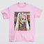 Camiseta Básica Christina Aguilera Pop Art- rosa bebe