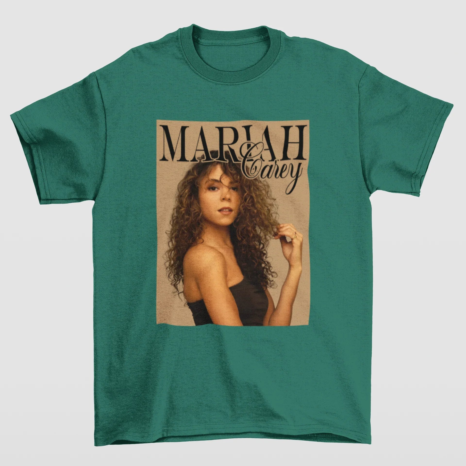 Camiseta Básica Mariah Carey 90'S Photo- verde