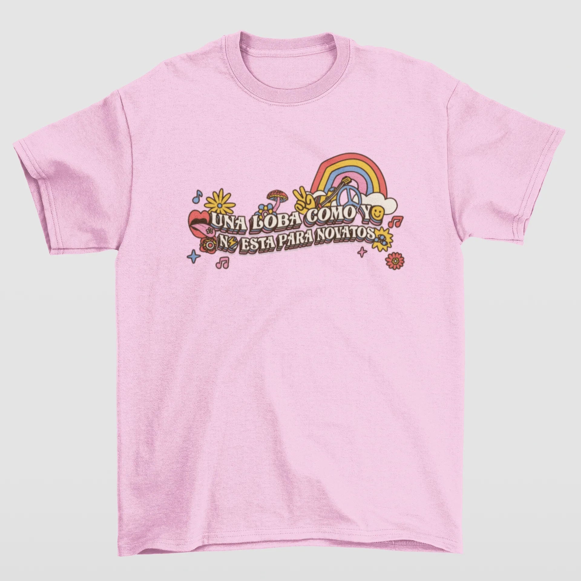 Camiseta Básica Shakira Una Loba Como Yo- rosa bebe