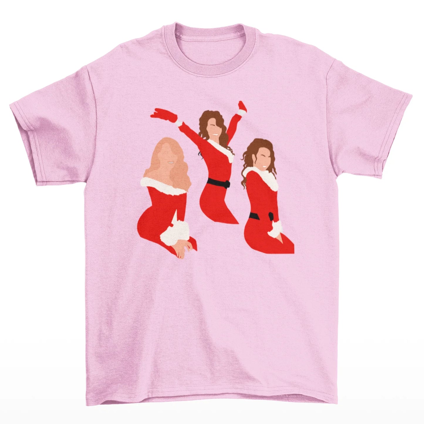 Camiseta Básica Christmas Mariah Carey Graphic- rosa bebe