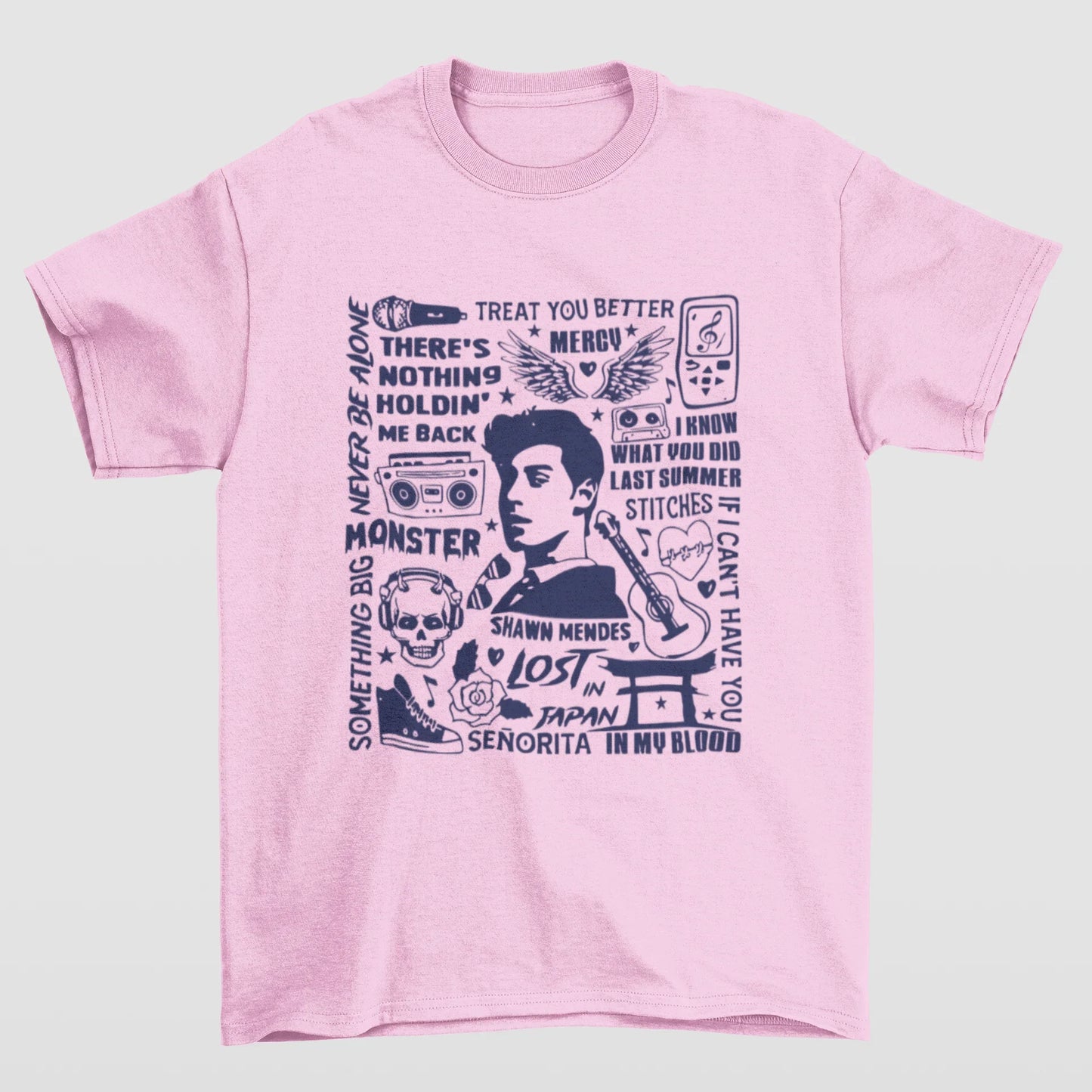 Camiseta Básica Shawn Mendes Songs