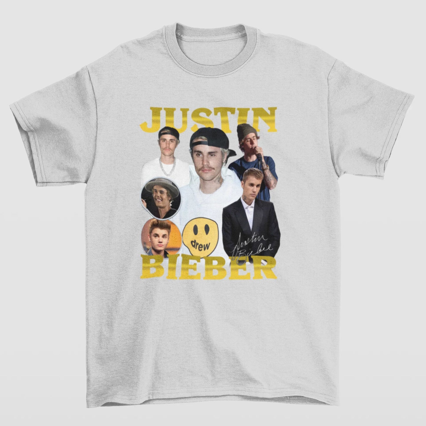 Camiseta Básica Justin Bieber Inspired Retro