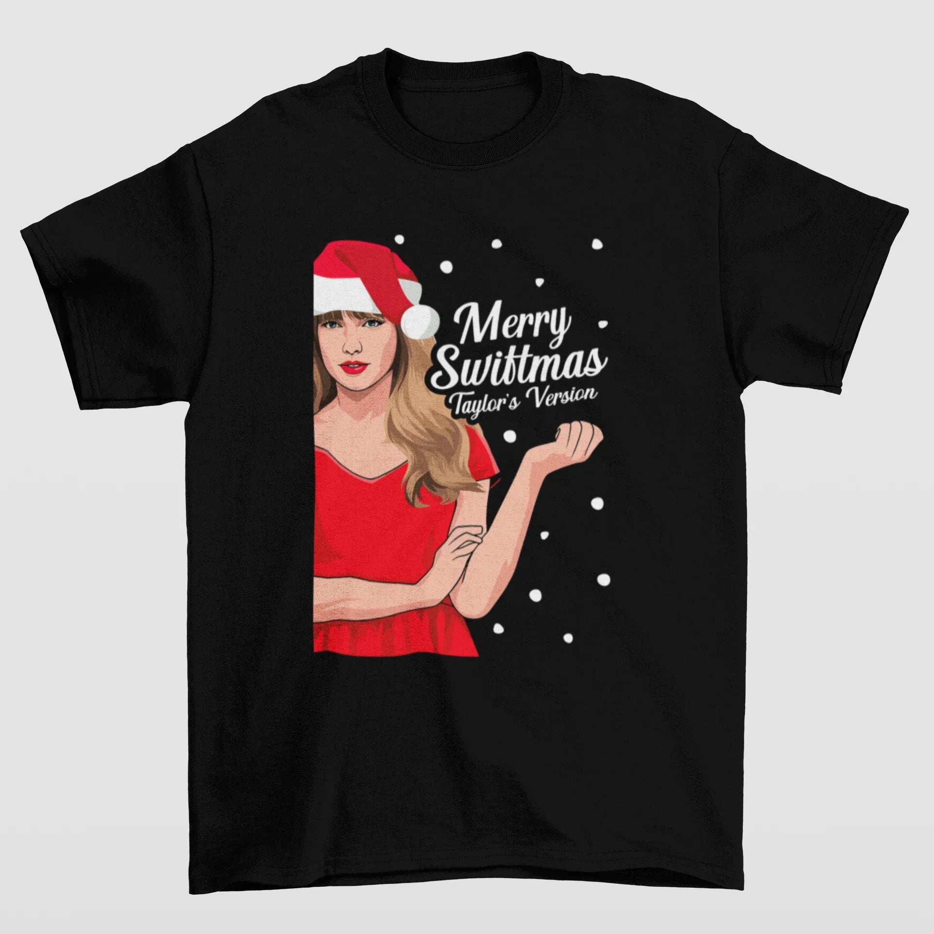 Camiseta Básica Christmas Taylor's Version- preto