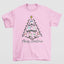 Camiseta Básica Christmas Bts Tree- rosa bebe