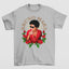 Camiseta Básica Bruno Mars Rosas- cinza