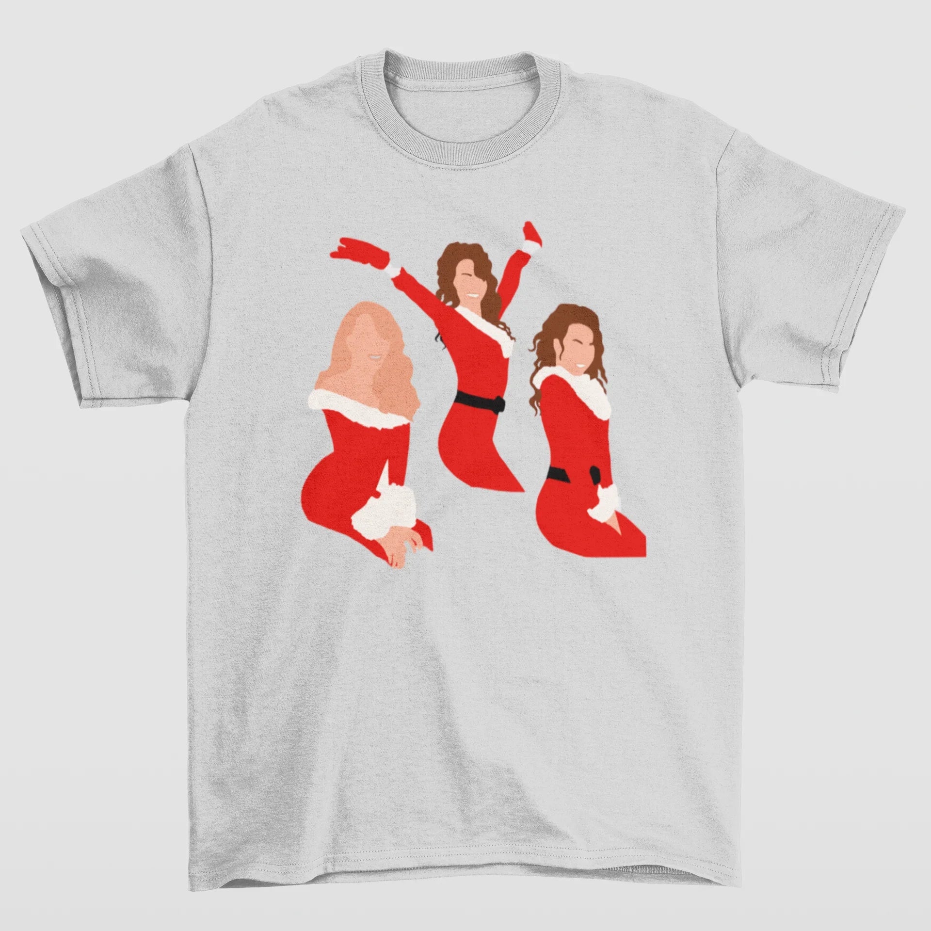 Camiseta Básica Christmas Mariah Carey Graphic- cinza