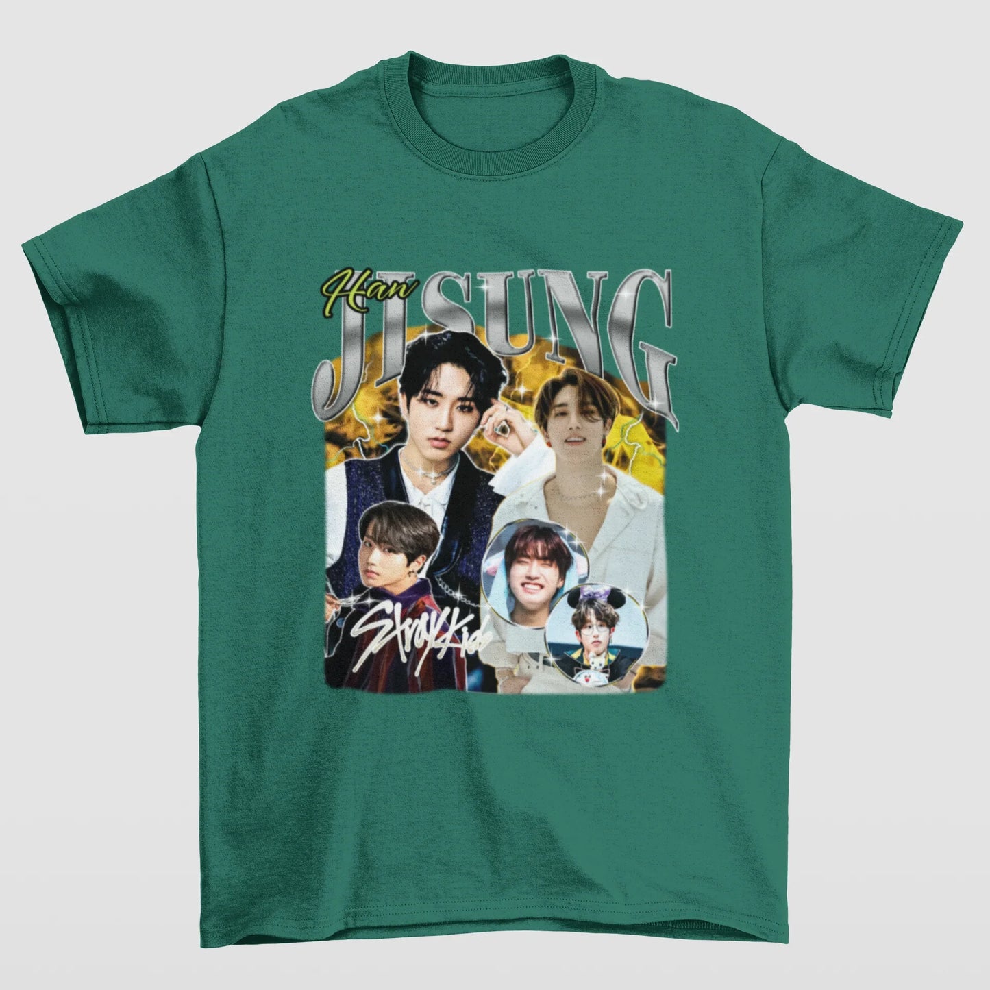Camiseta Básica Stray Kids Jisung Retro