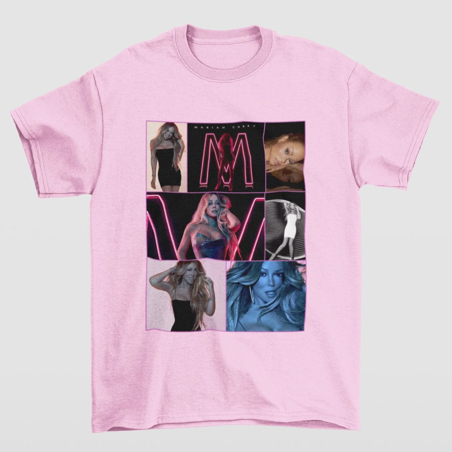 Camiseta Básica Mariah Carey 90's Vintage- rosa bebe