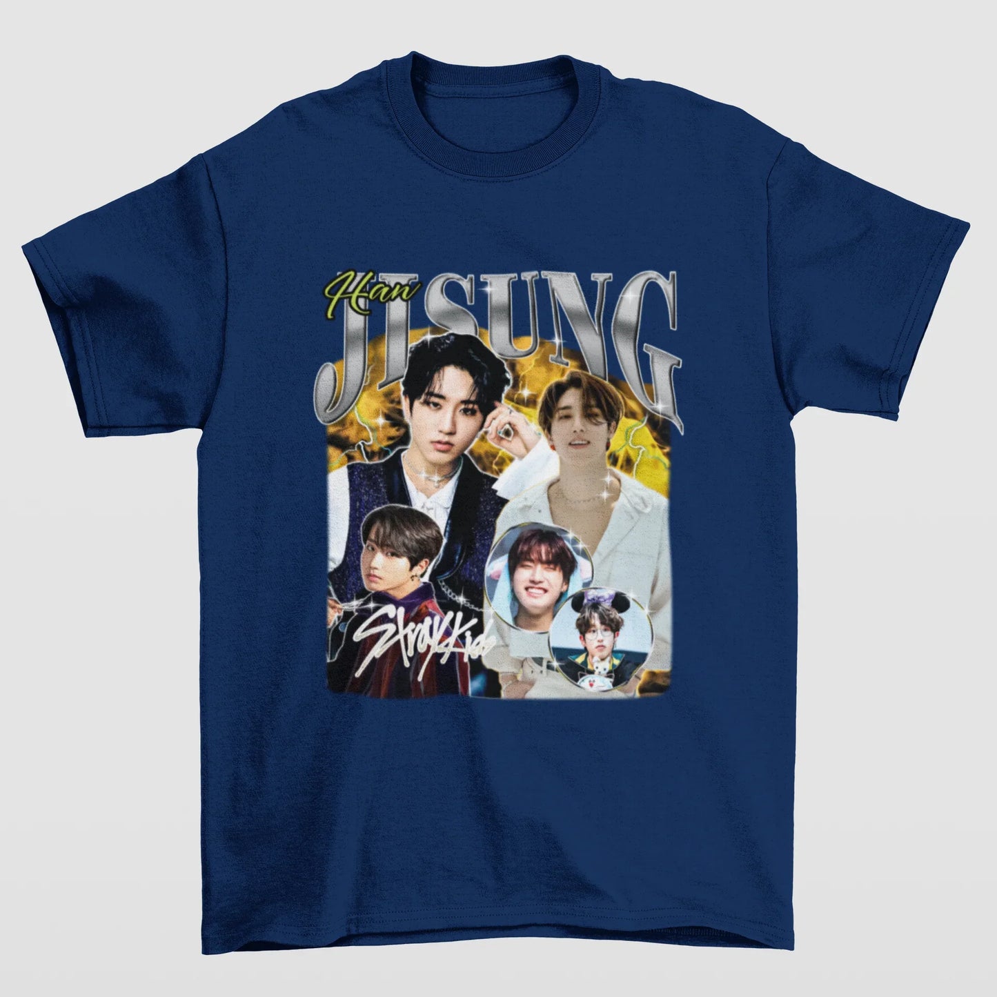 Camiseta Básica Stray Kids Jisung Retro