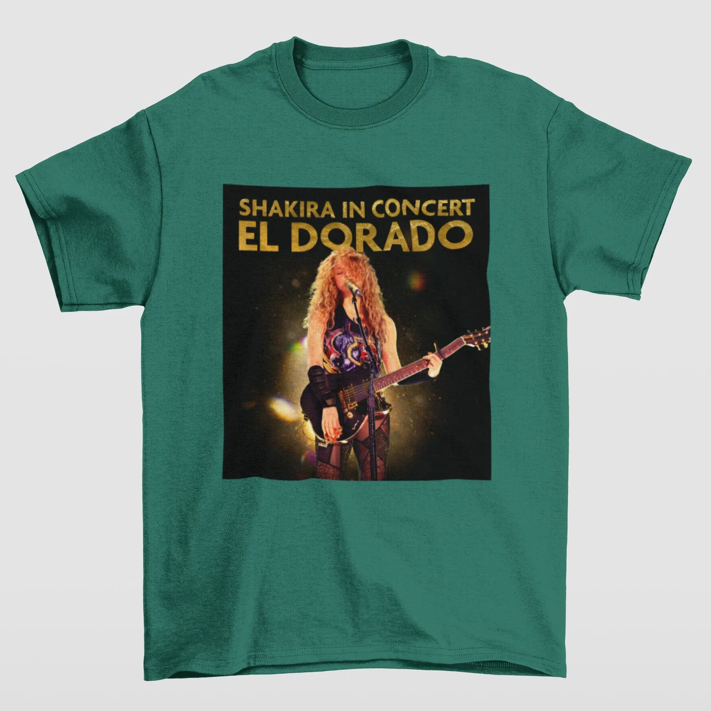 Camiseta Básica Shakira In Concert- verde