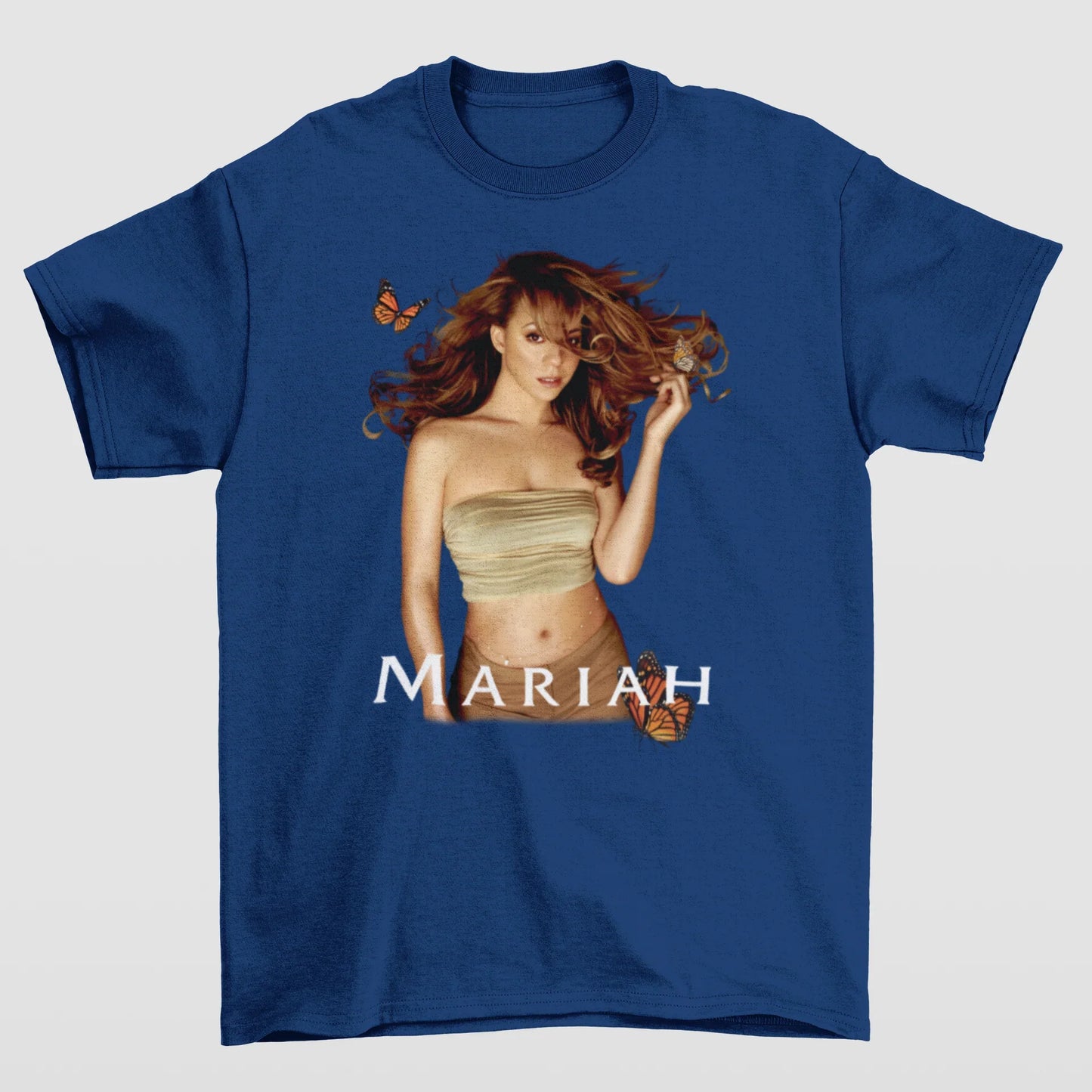 Camiseta Básica Mariah Carey Butterfly- AZUL-MARINHO