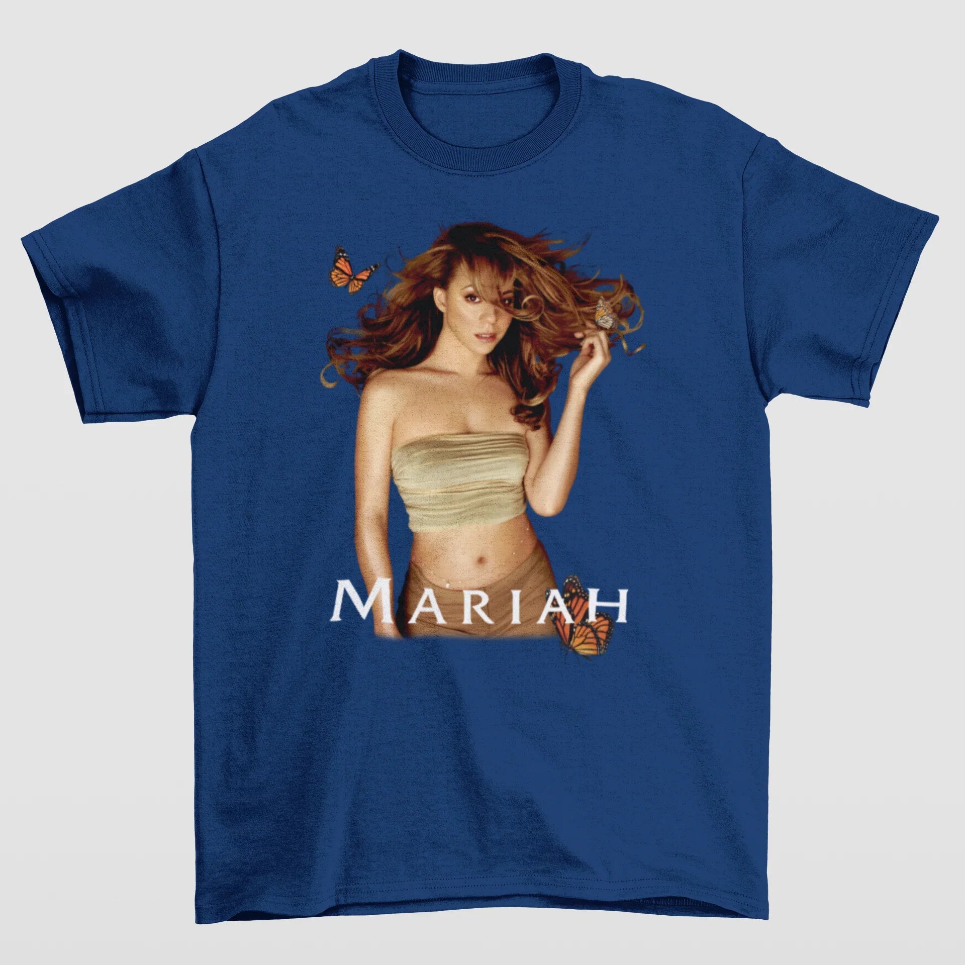 Camiseta Básica Mariah Carey Butterfly- AZUL-MARINHO