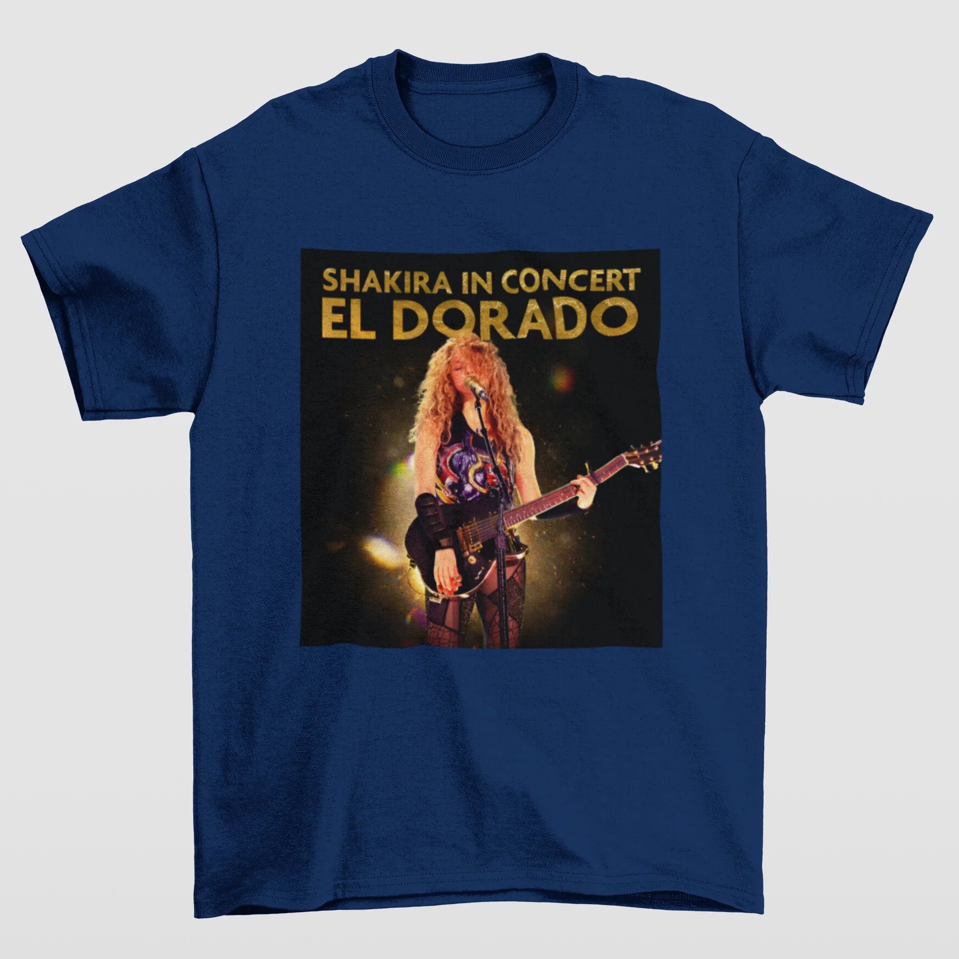 Camiseta Básica Shakira In Concert- azul-marinho