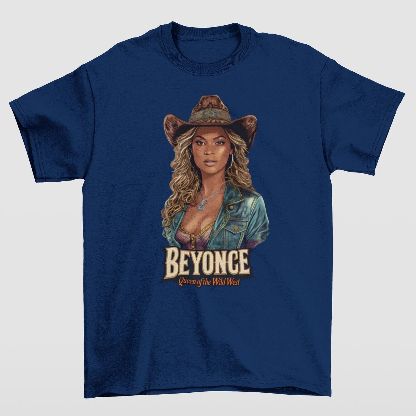 Camiseta Básica Beyoncé Wild West - azul-marinho