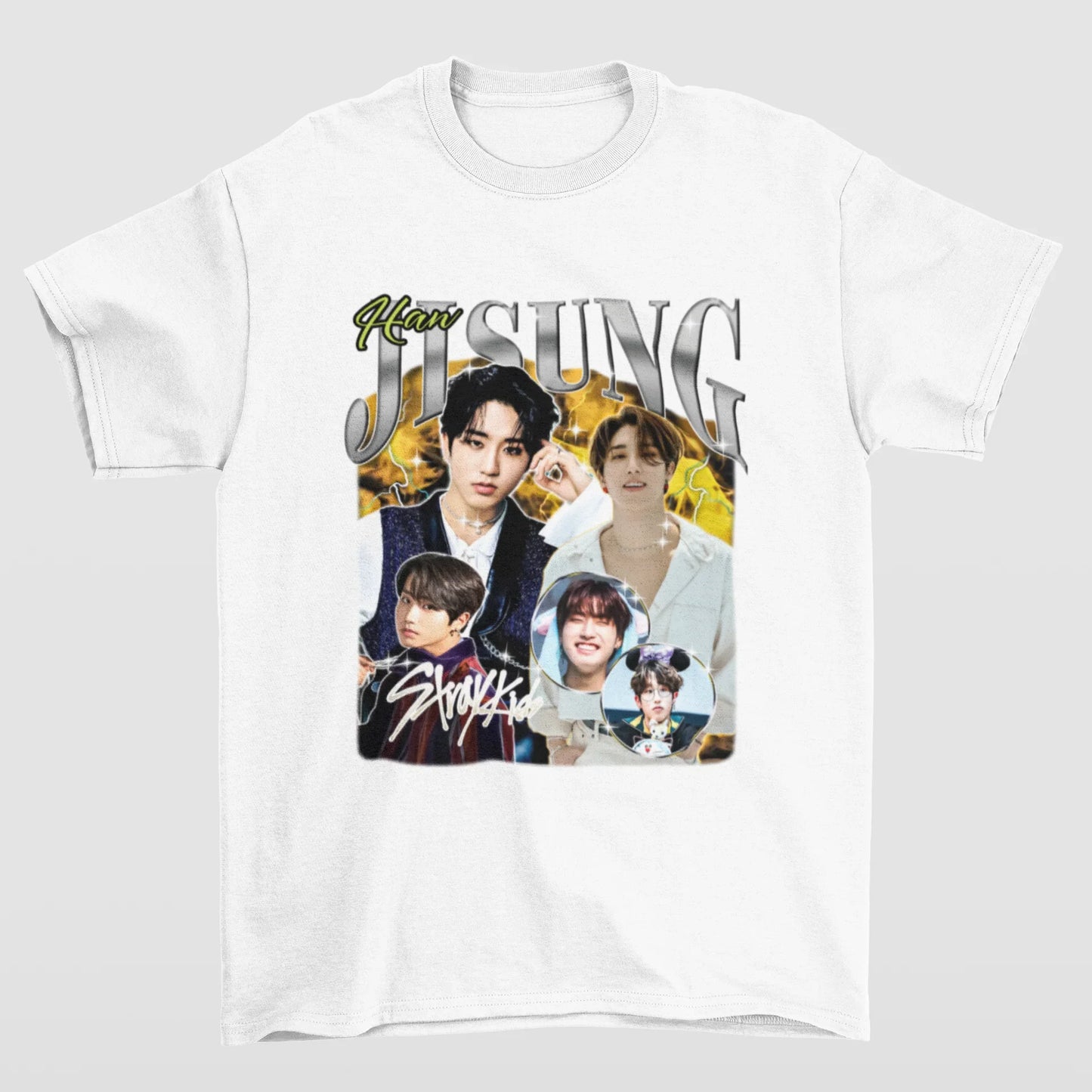 Camiseta Básica Stray Kids Jisung Retro