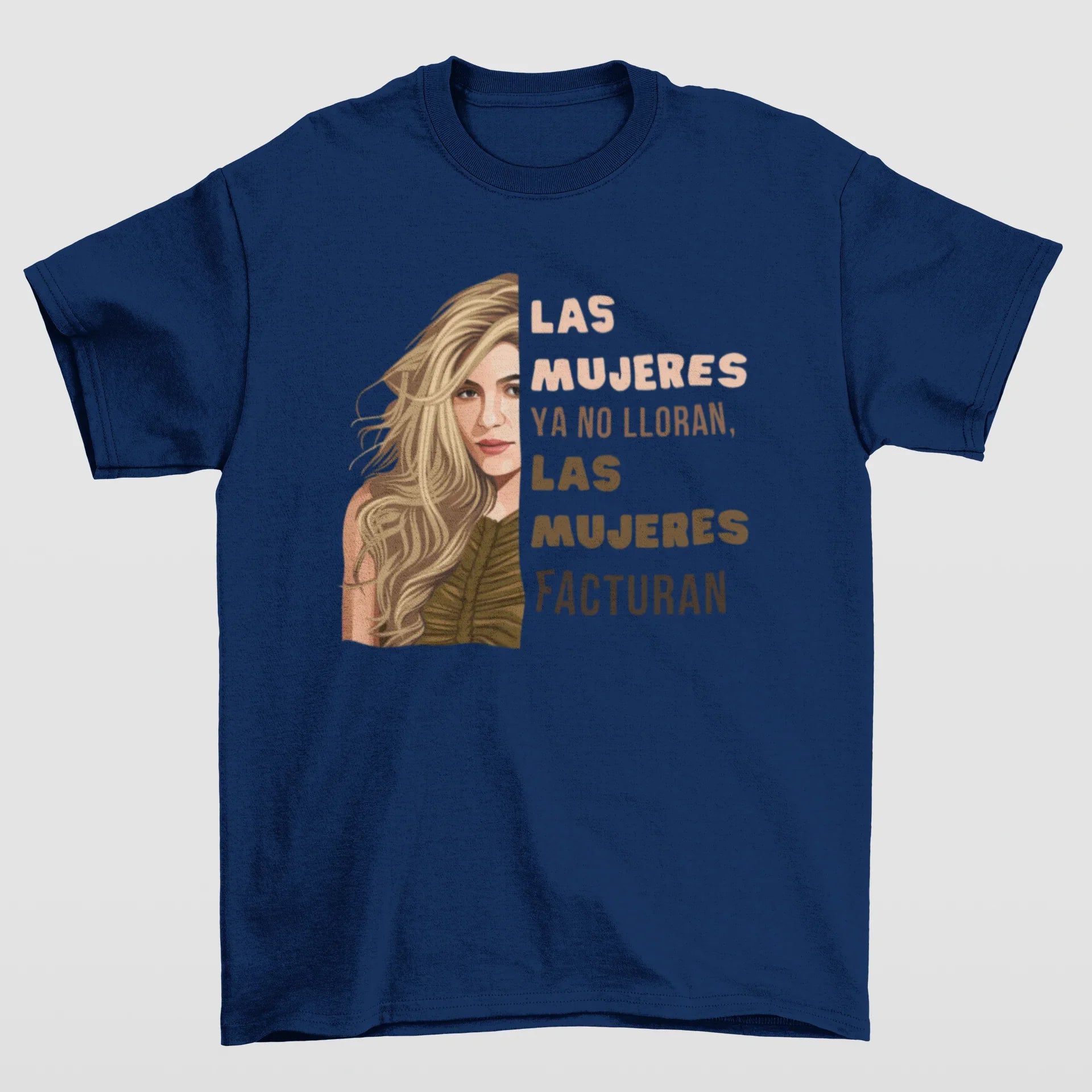 Camiseta Básica Shakira Las Mujeres-AZUL MARINHO