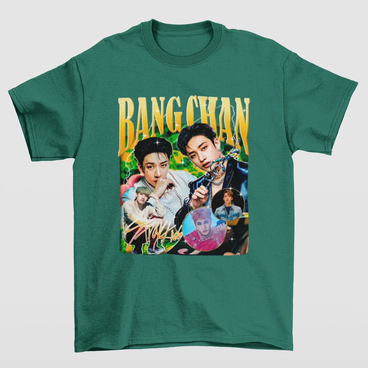 Camiseta Básica Stray Kids Bang Chan Retro
