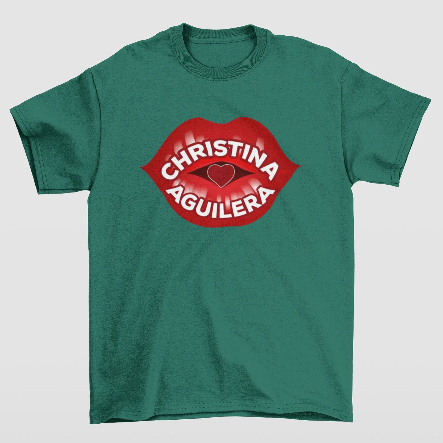 Camiseta Básica Christina Aguilera Kiss- verde