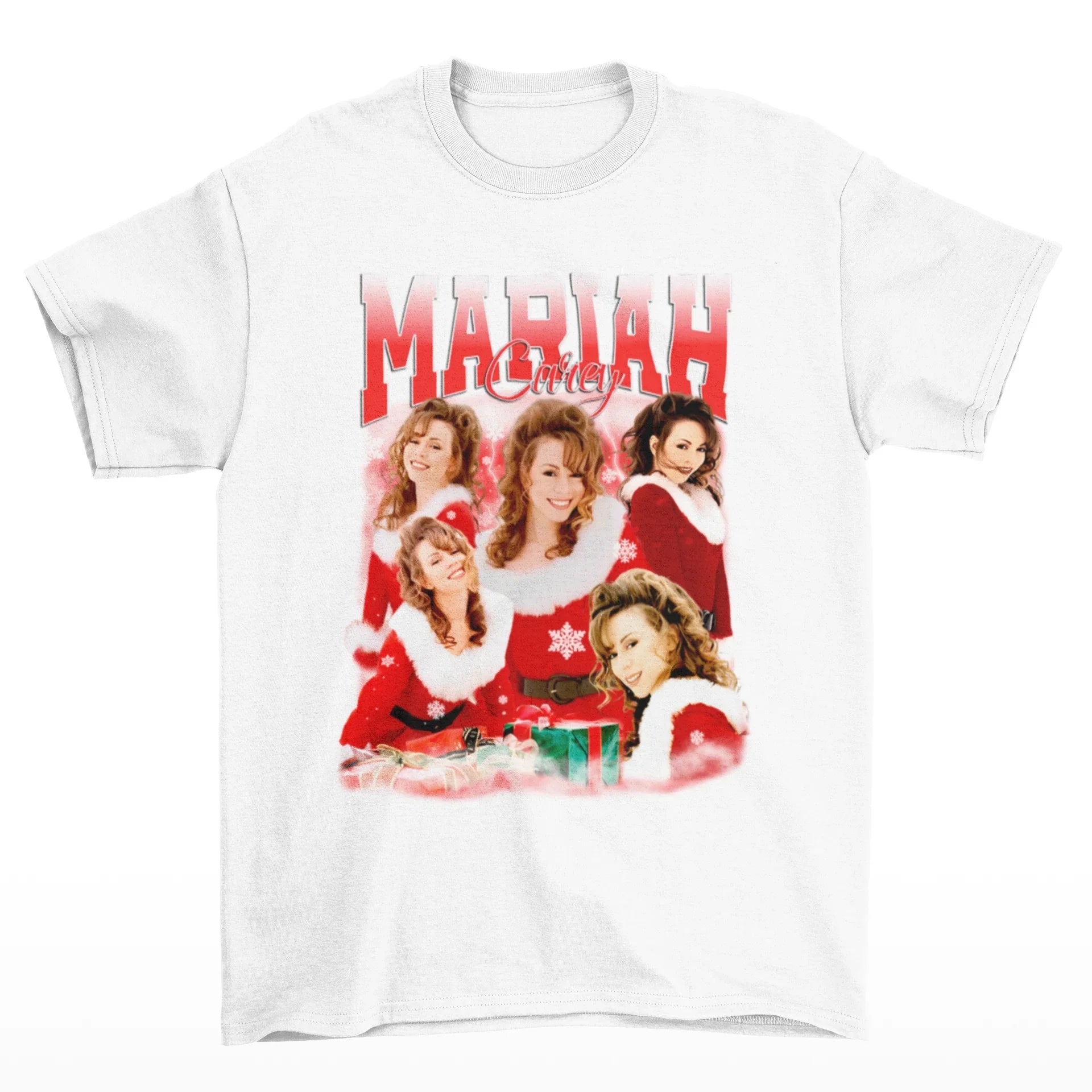 Camiseta Básica Christmas Mariah Carey- branco