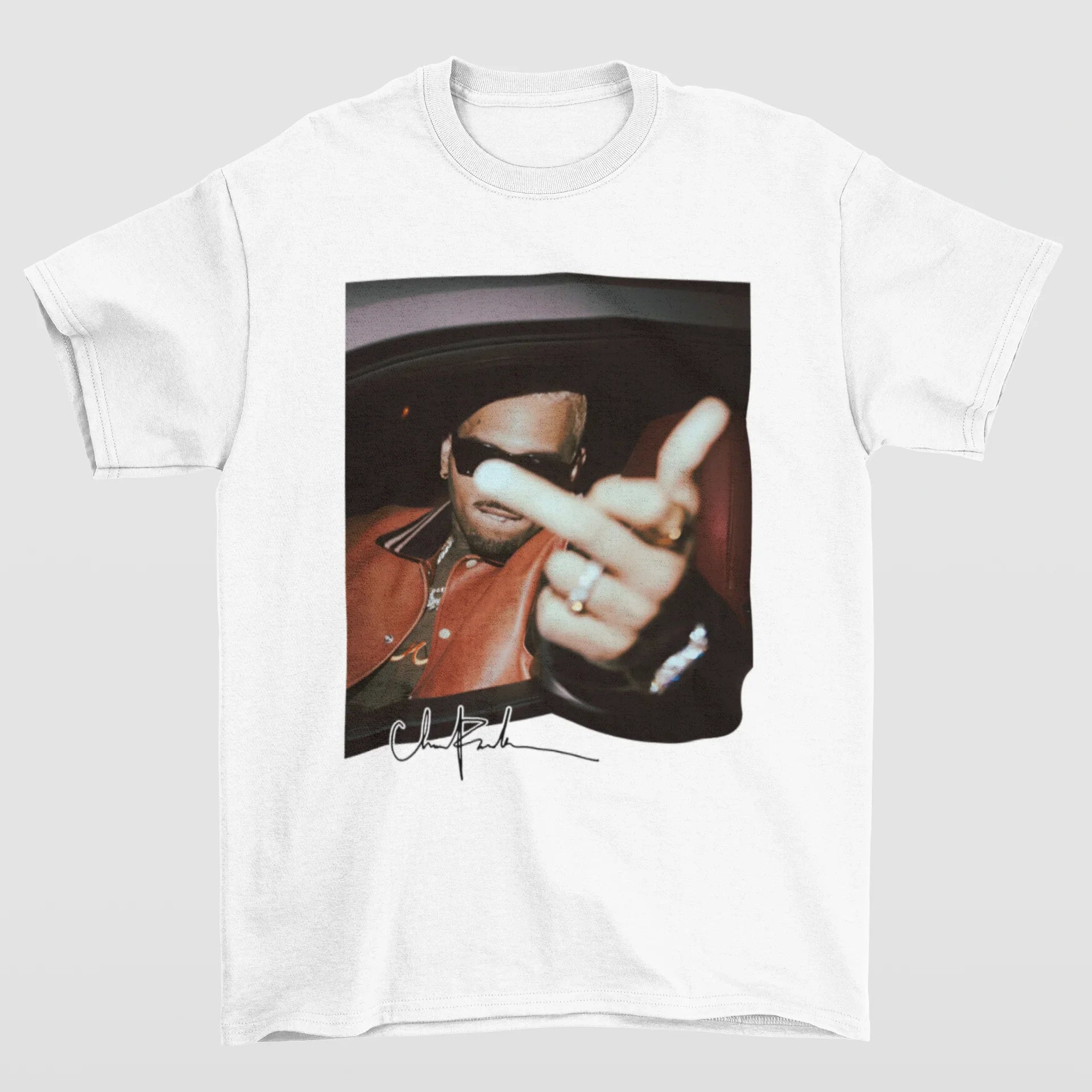 Camiseta Básica Chris Brown 11:11 Graphic- branco