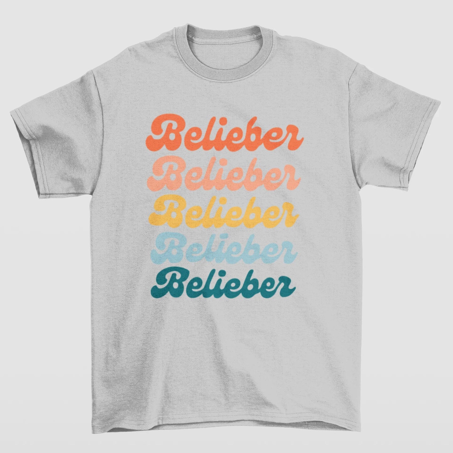 Camiseta Básica Justin Bieber Belieber- cinza