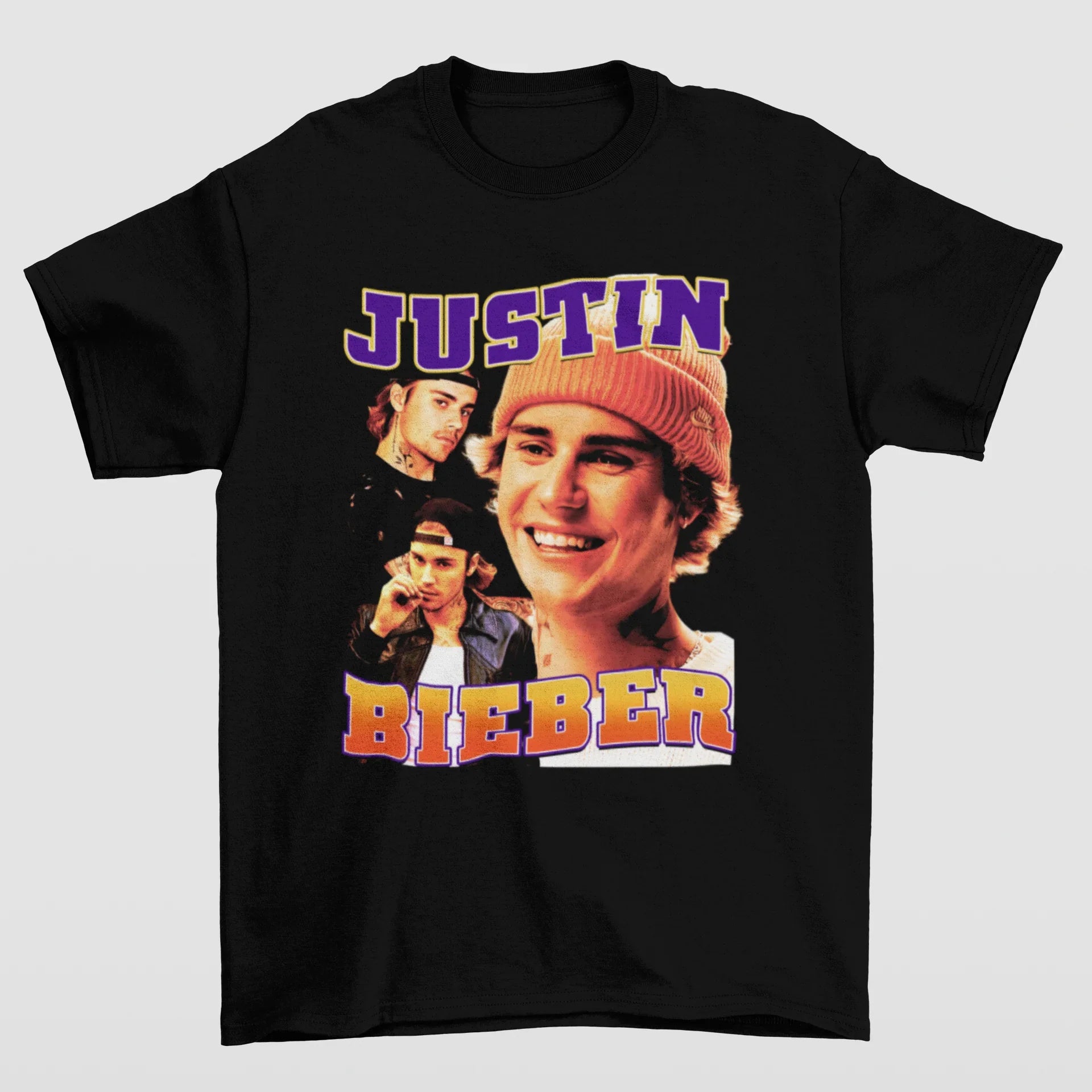 Camiseta Básica Justin Bieber 90's- preto