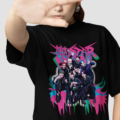Camiseta Básica Stray Kids Rockstar Album