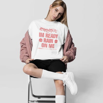Camiseta Básica Lady Gaga I'm Ready Rain On Me