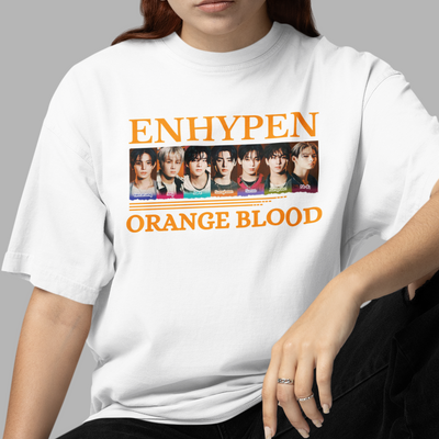 Camiseta Básica Enhypen Orange Blood