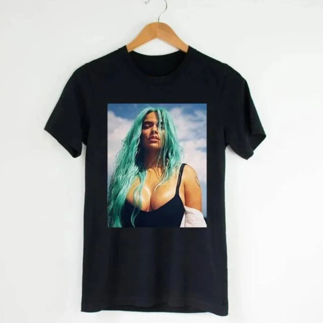 Camiseta Básica Karol G Mood Preto