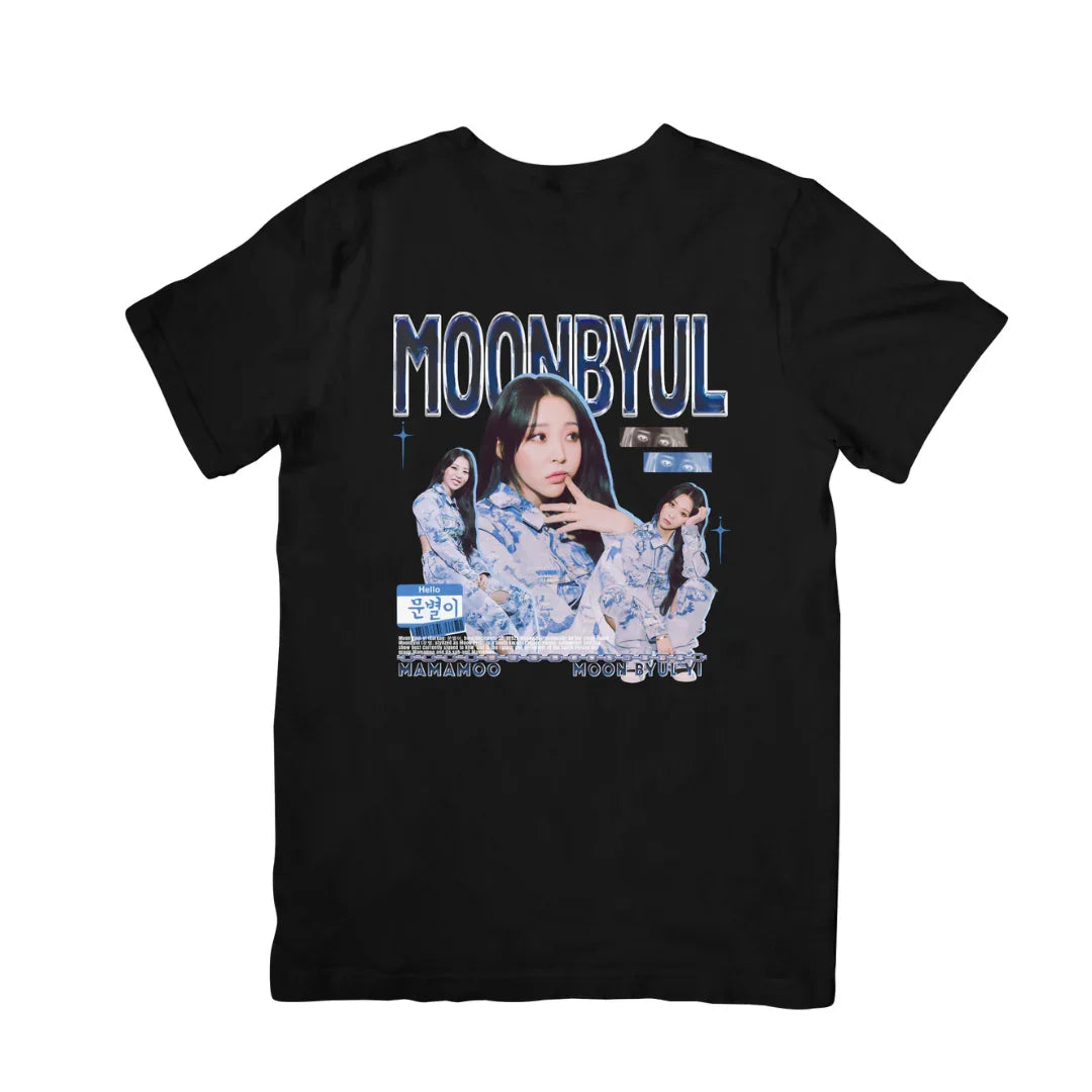 Camiseta Básica Mamamoo Moonbyul - preto