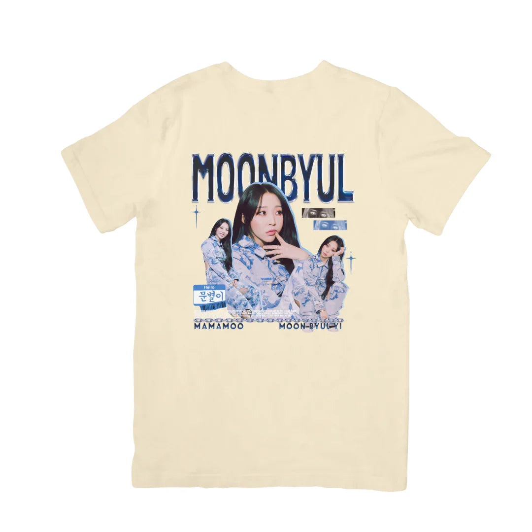 Camiseta Básica Mamamoo Moonbyul - pérola