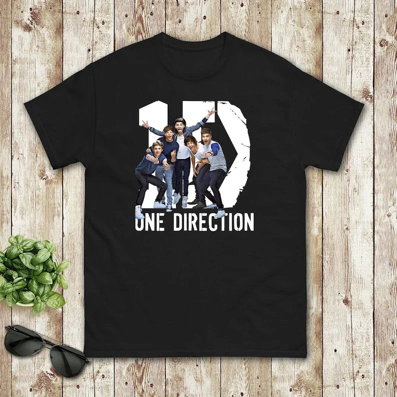 Camiseta Básica One Direction Music-PRETO
