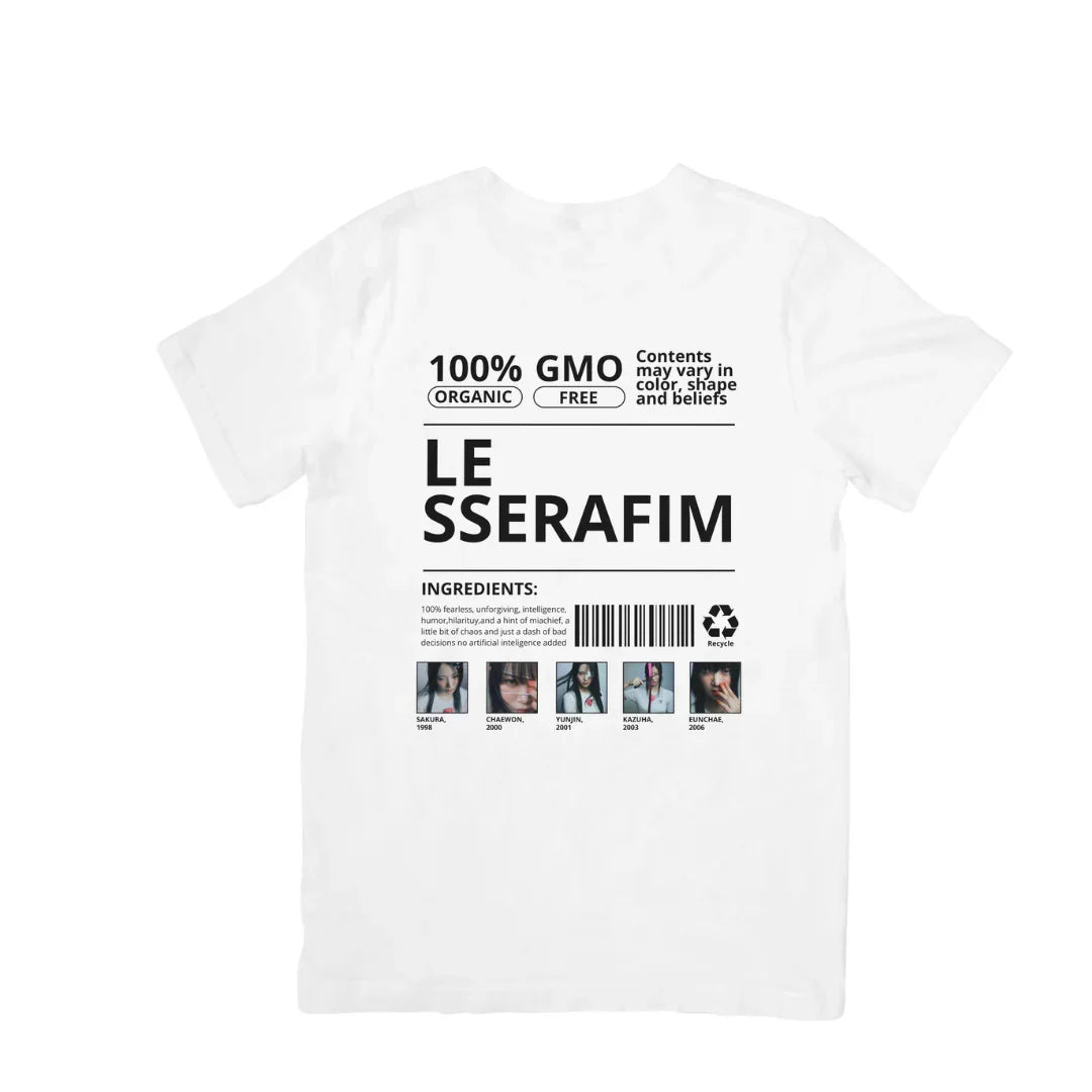 Camiseta Básica Le Sserafim Organic - branco