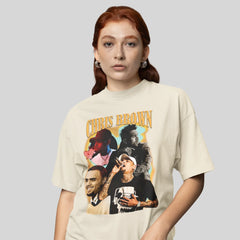 Camiseta Básica Chris Brown Graphic