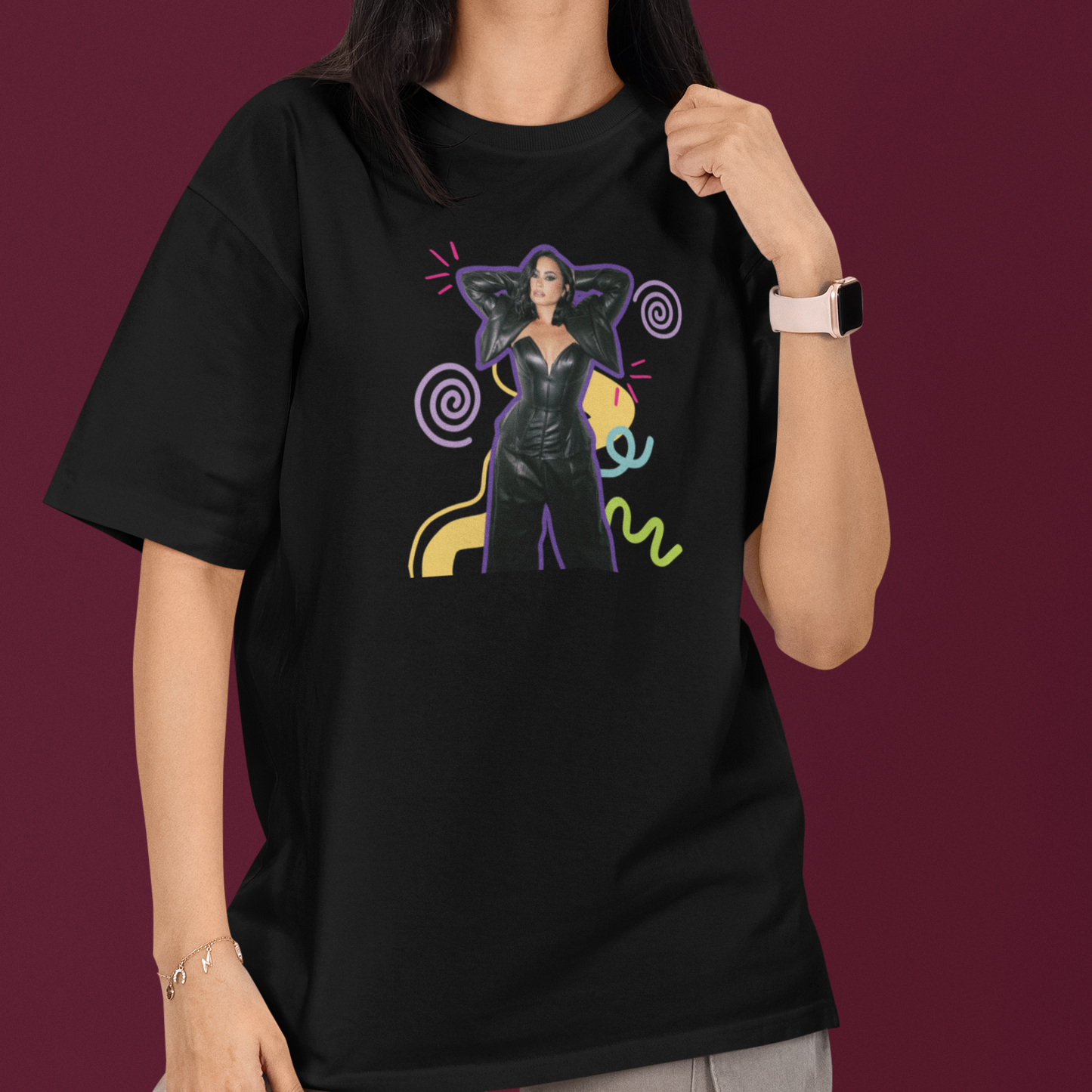 Camiseta Básica Demi Lovato Colours