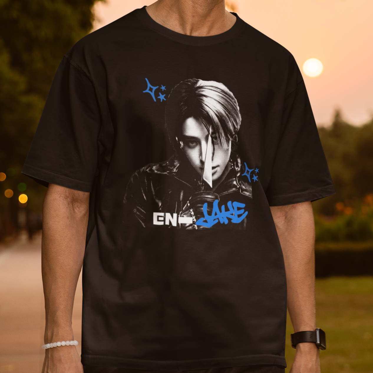 Camiseta Básica Enhypen Jake Halftone