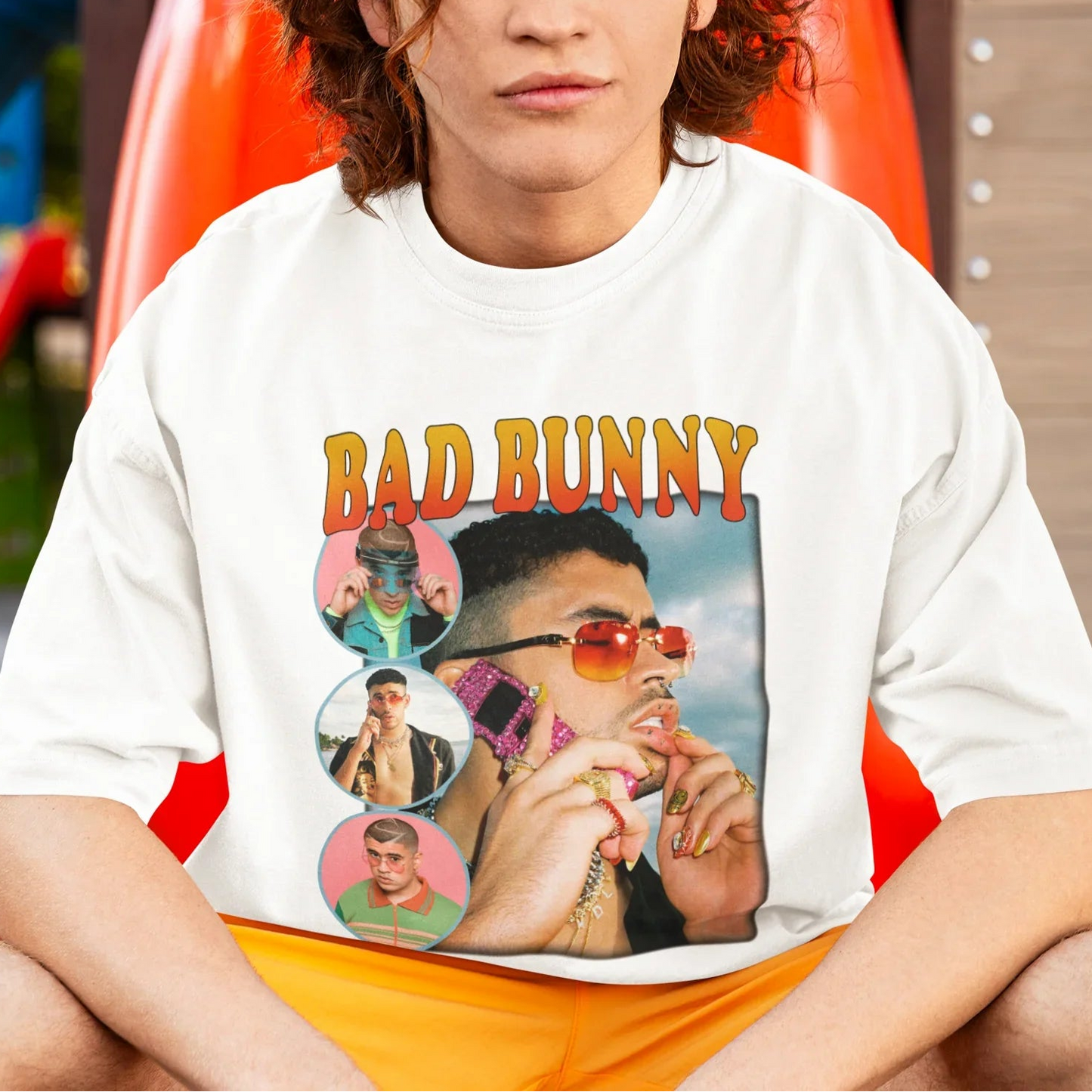 Camiseta Básica Bad Bunny Telefone