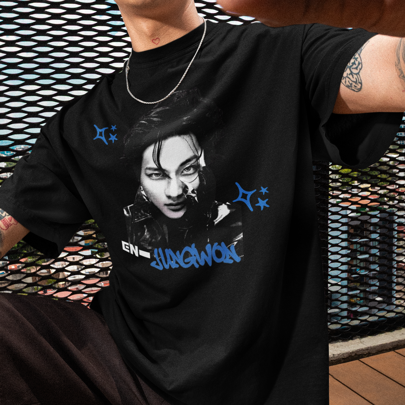 Camiseta Básica Enhypen Jungwon Halftone