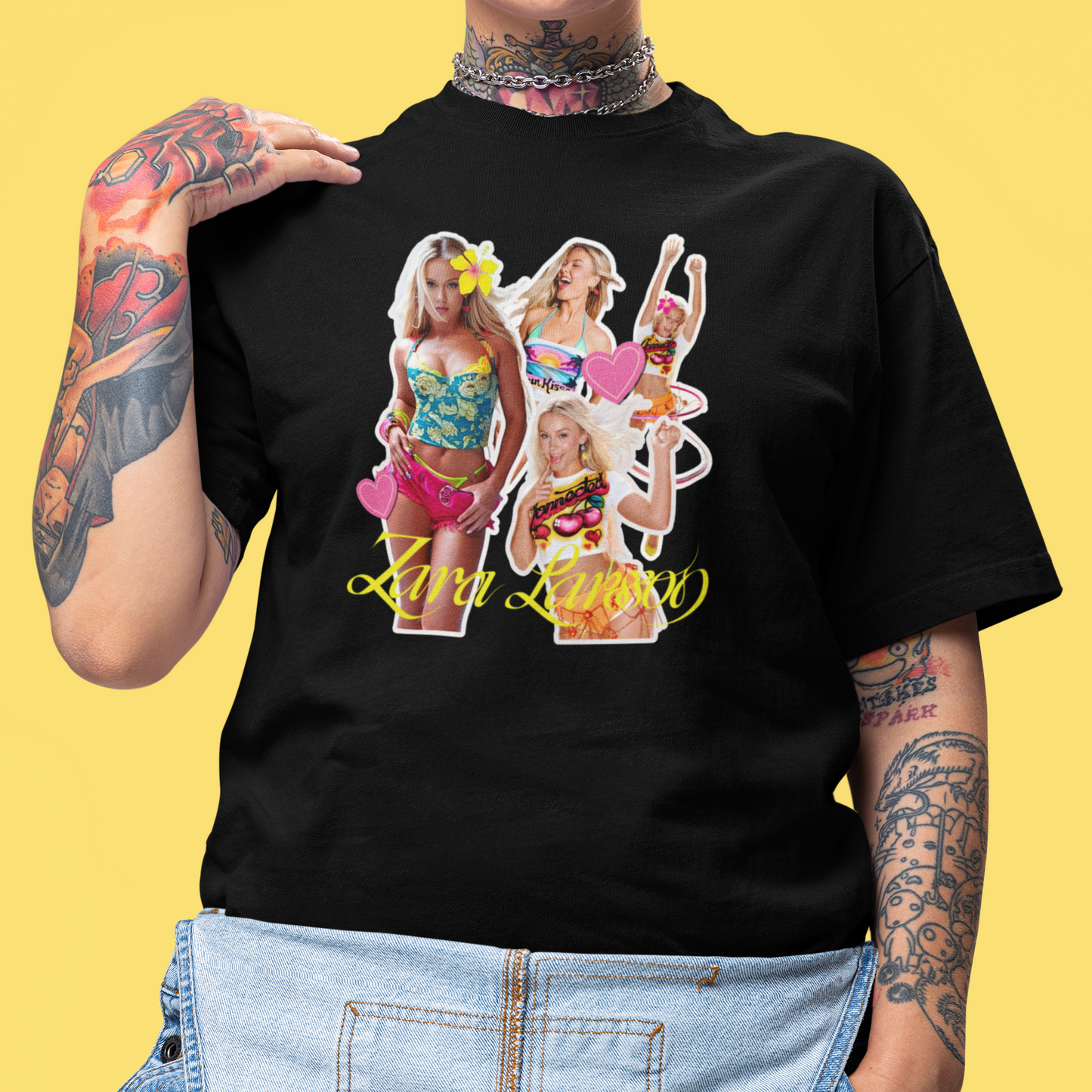 Camiseta Básica Zara Larsson Collab Photos