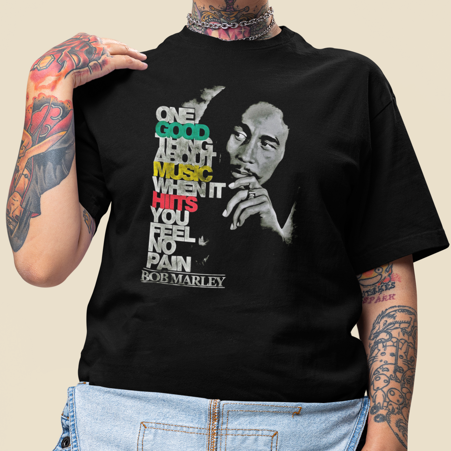 Camiseta Básica Bob Marley No Pain