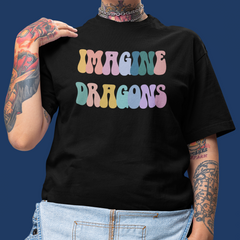 Camiseta Básica Imagine Dragons Letters