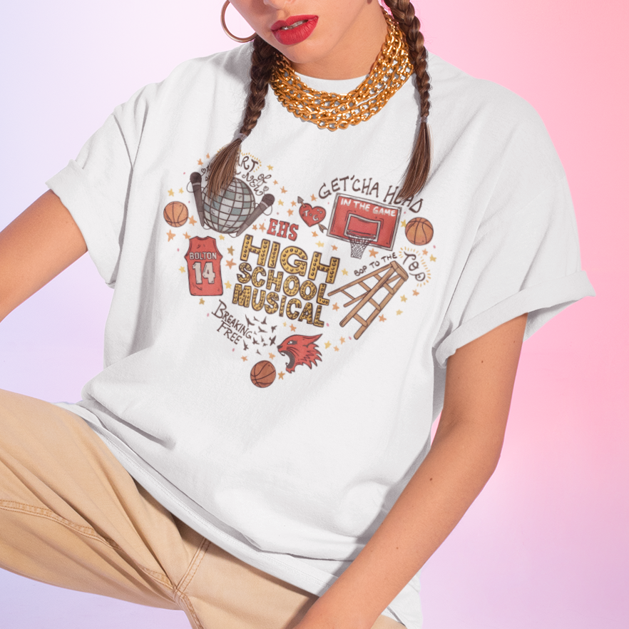 Camiseta Básica High School Musical Illustrated