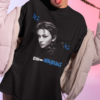 Camiseta Básica Enhypen Heeseung Halftone