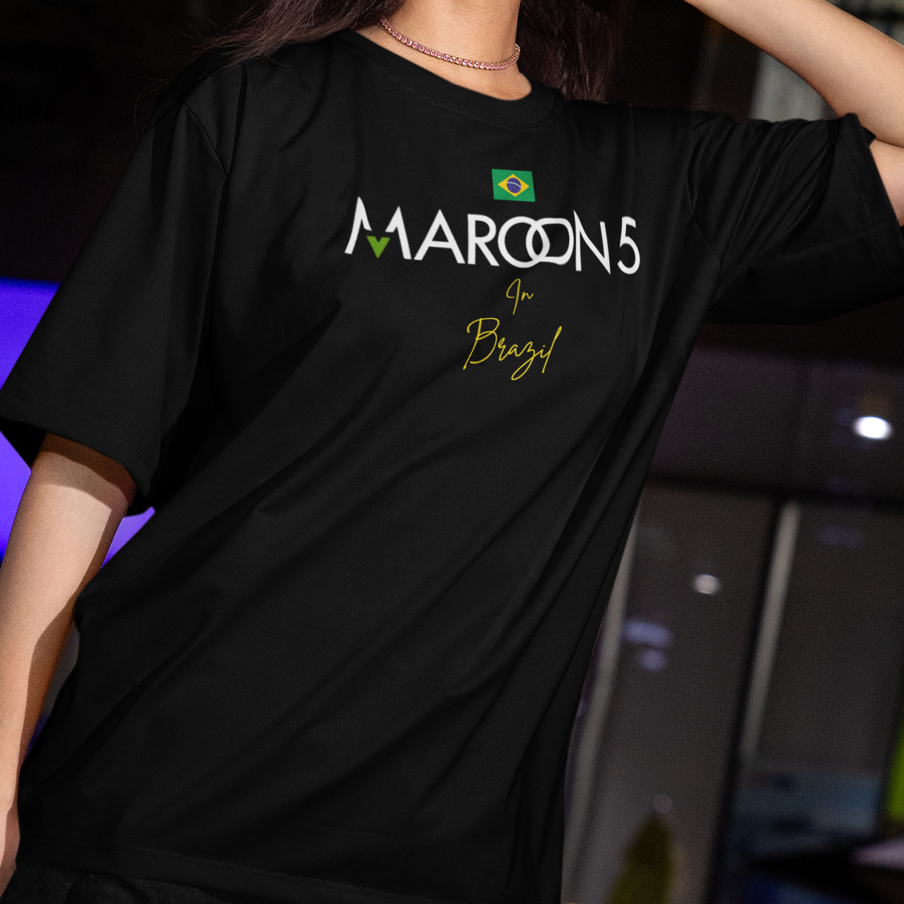 Camiseta Básica Maroon 5 In Brazil