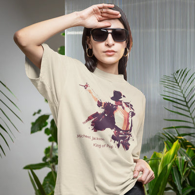 Camiseta Básica Michael Jackson Aquarela