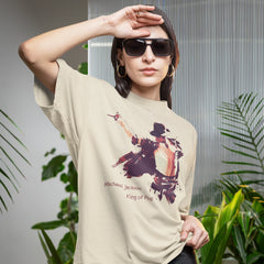 Camiseta Básica Michael Jackson Aquarela