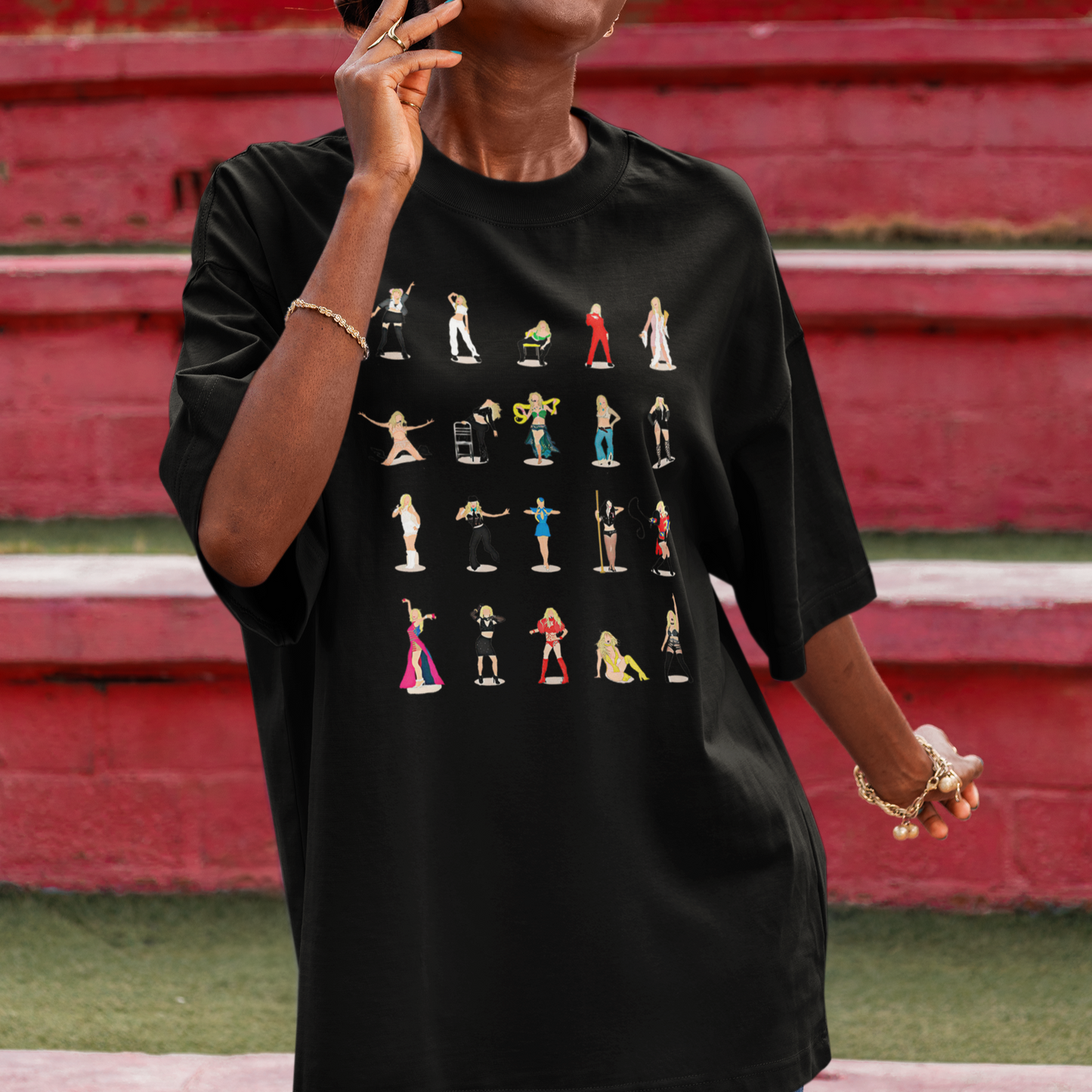 Camiseta Oversized Britney Spears Illustrated