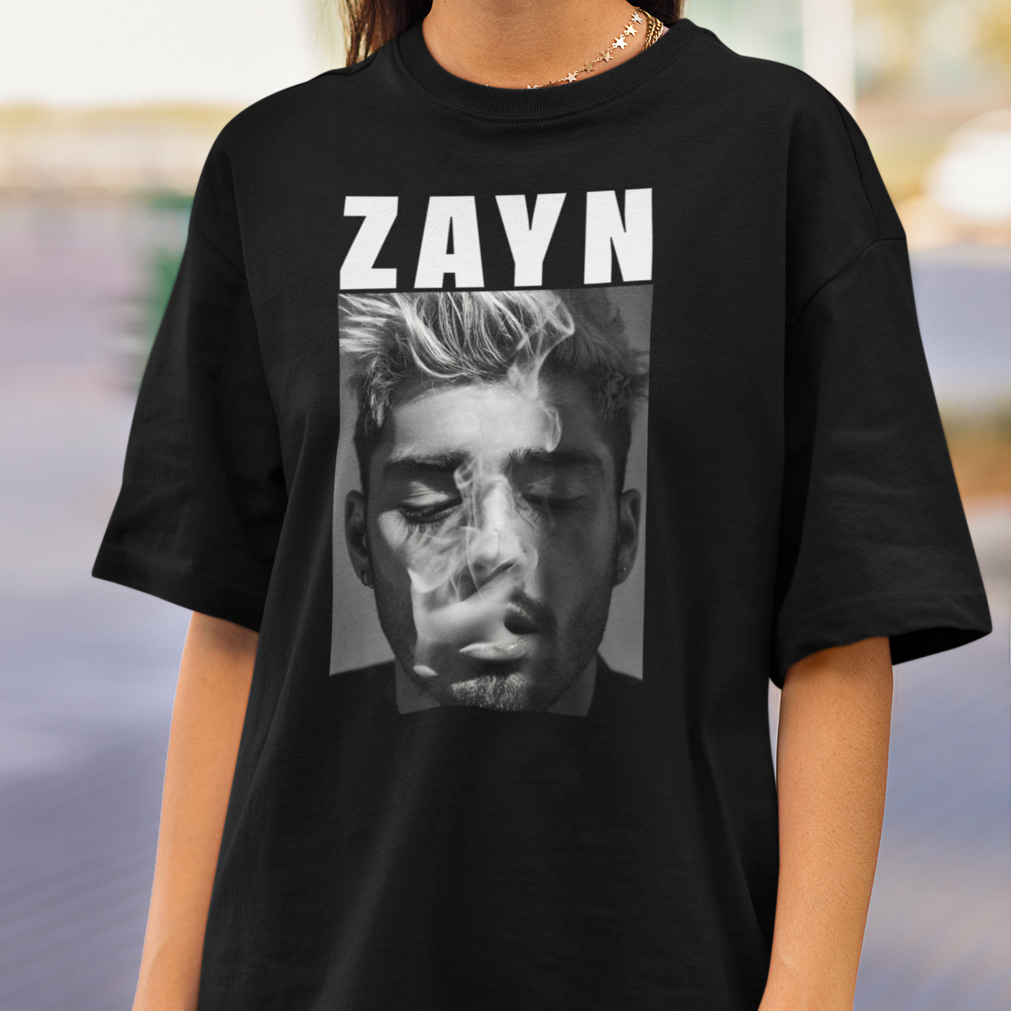 Camiseta Básica Zayn Malik Vintage Smoke