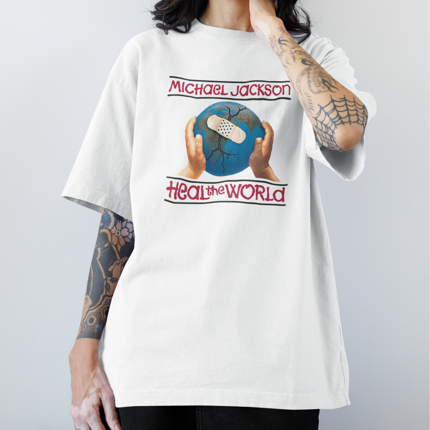 Camiseta Básica Michael Jackson Heal The World